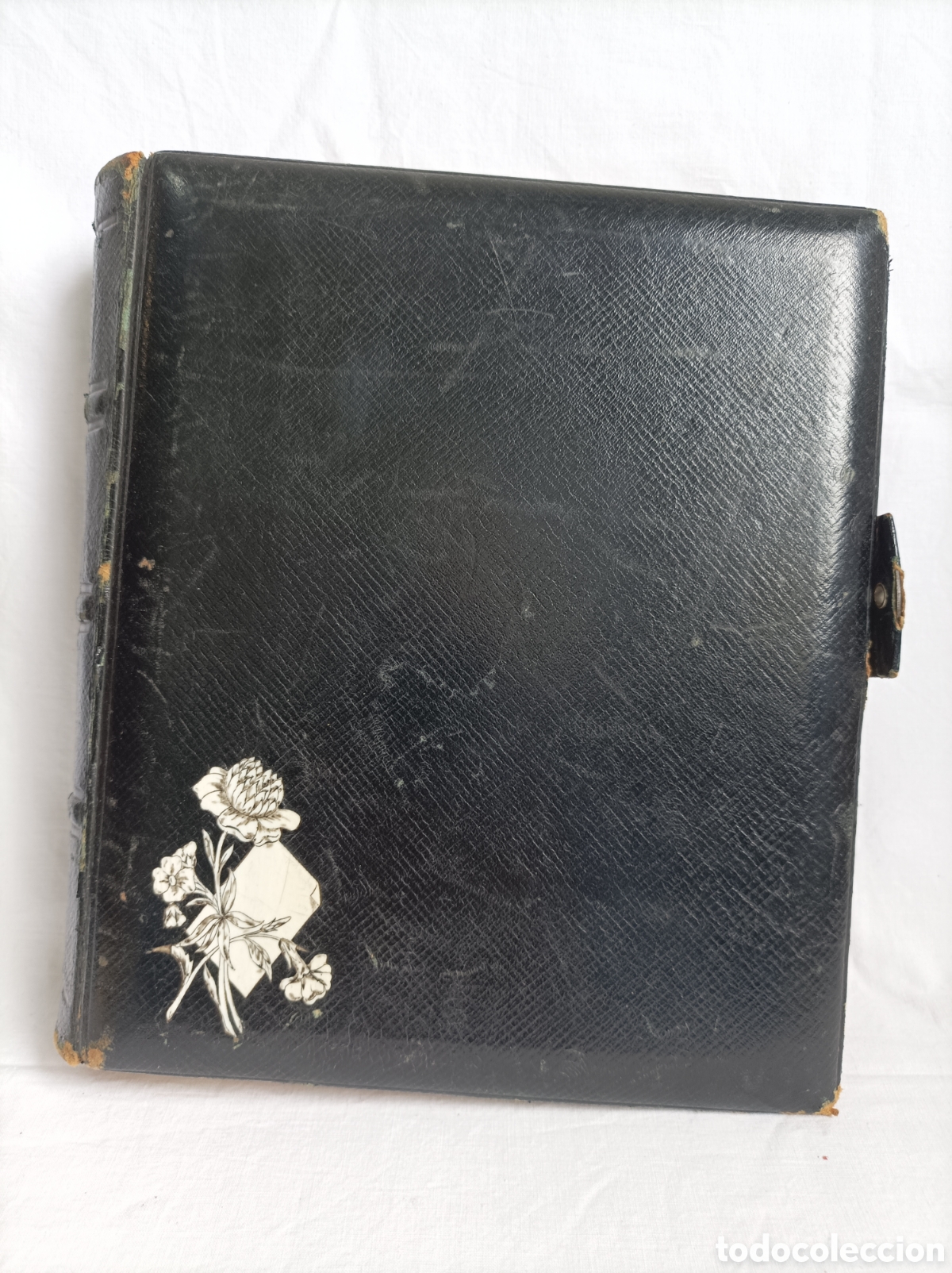 Fotograf&iacute;a antigua: Antiguo ALBUM para cartes de visite con Incrustaciones de MARFIL. Siglo XIX
