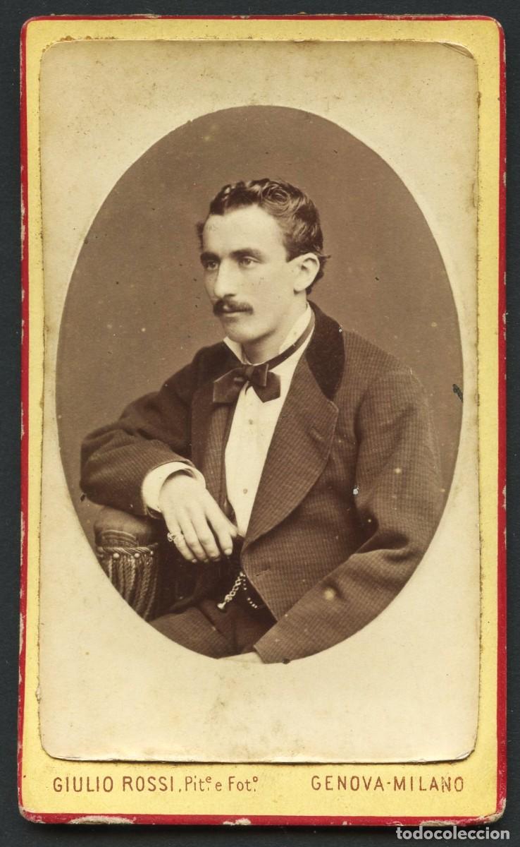 Fotograf&iacute;a antigua: TARJETA DE VISITA, RETRATO FOTOGR&Aacute;FICO SE&Ntilde;OR, FOT. ROSSI, ITALIA