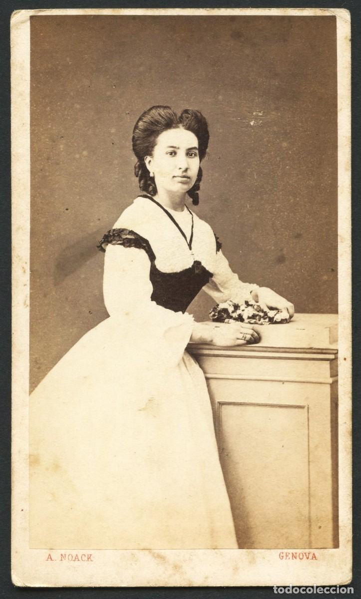 Fotograf&iacute;a antigua: TARJETA DE VISITA, RETRATO FOTOGR&Aacute;FICO SE&Ntilde;ORA, FOT. NOACK, ITALIA