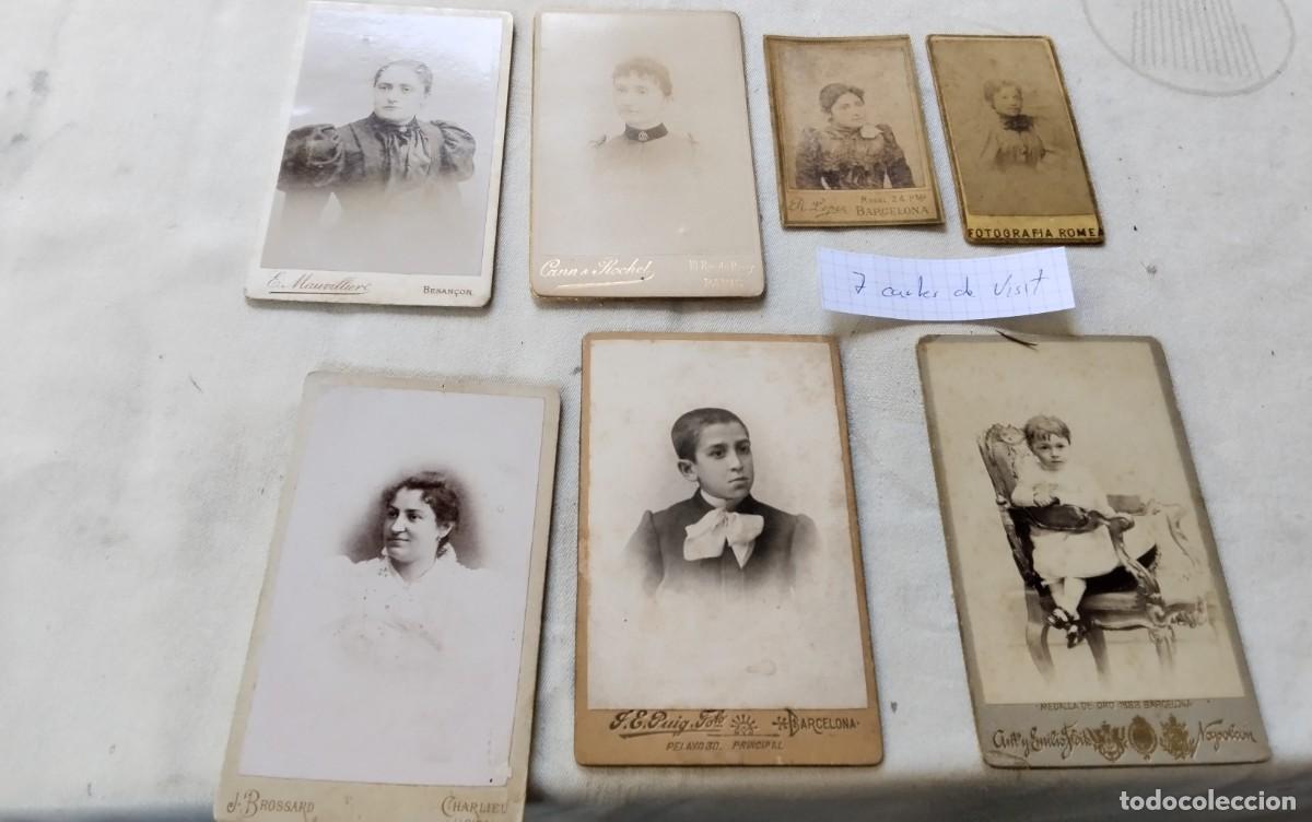 Fotograf&iacute;a antigua: SIETE CARTES DE VISITE VARIADAS