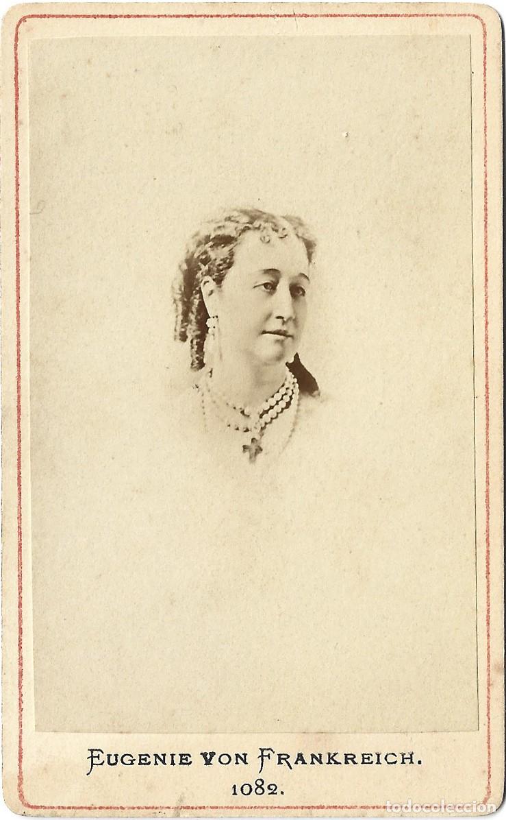 Fotograf&iacute;a antigua: 1860'S Carte de visite CDV retrato Emperatriz Francia Eugenia de Montijo