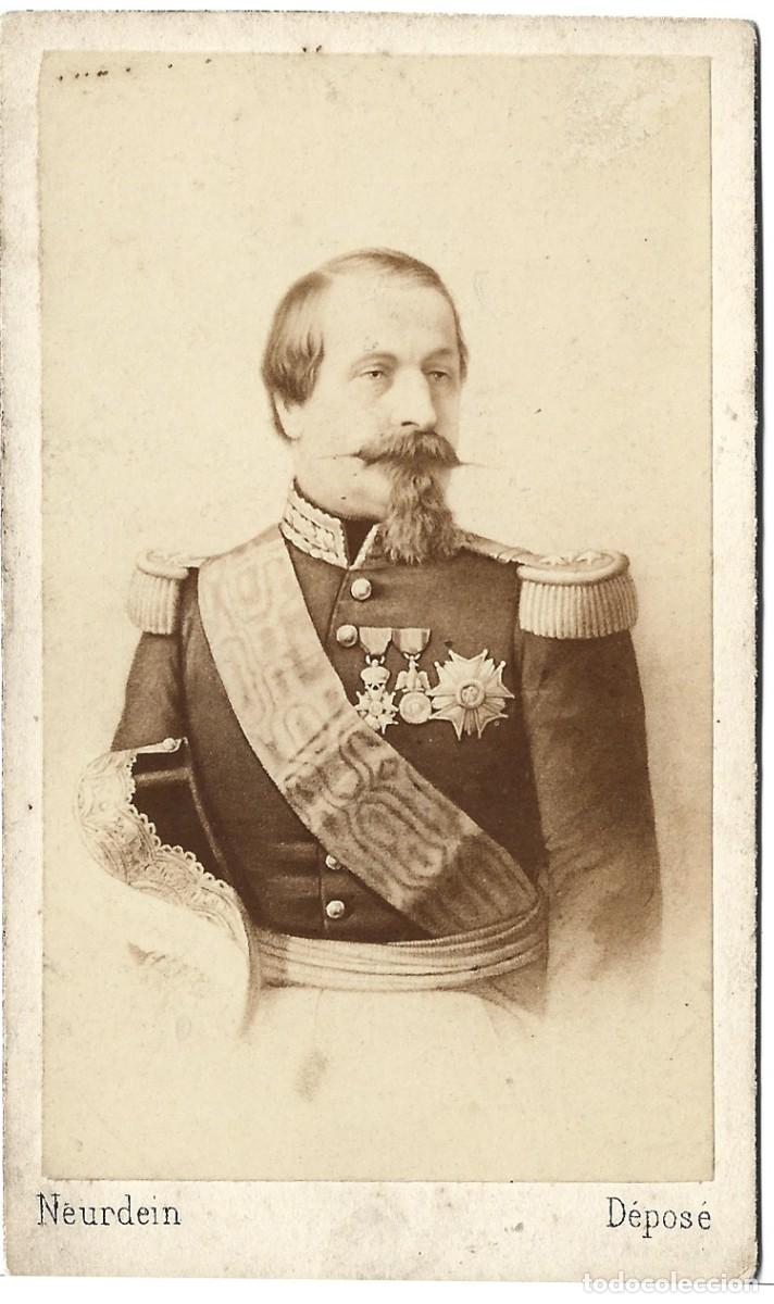 Fotograf&iacute;a antigua: 1860'S Carte de visite CDV retrato Emperador Francia Napole&oacute;n III Neurdein, Par&iacute;s