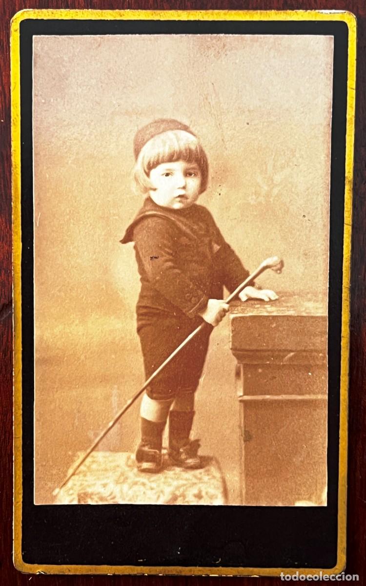 Fotografia antica: Albumina CDV de ni&ntilde;o, fotografo Pablo M. Chacon de Logro&ntilde;o, CARTE DE VISITE MIDE 10,5 X 6,3 CMS. SIG