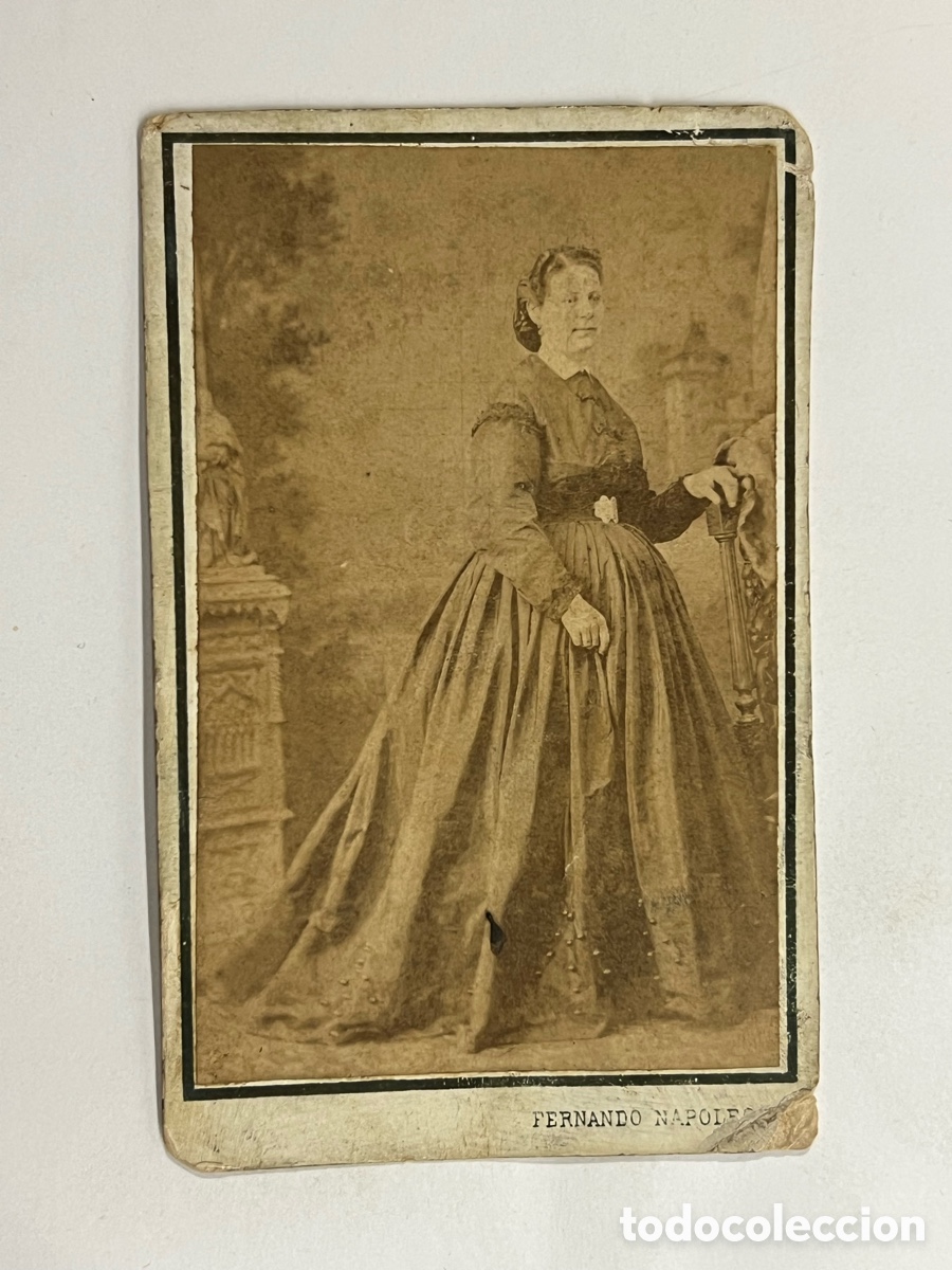 Fotograf&iacute;a antigua: BARCELONA C.D.V. Carte de Visite.. Fernando Napole&oacute;n.. Dama Catalana.. (fin Siglo XIX)