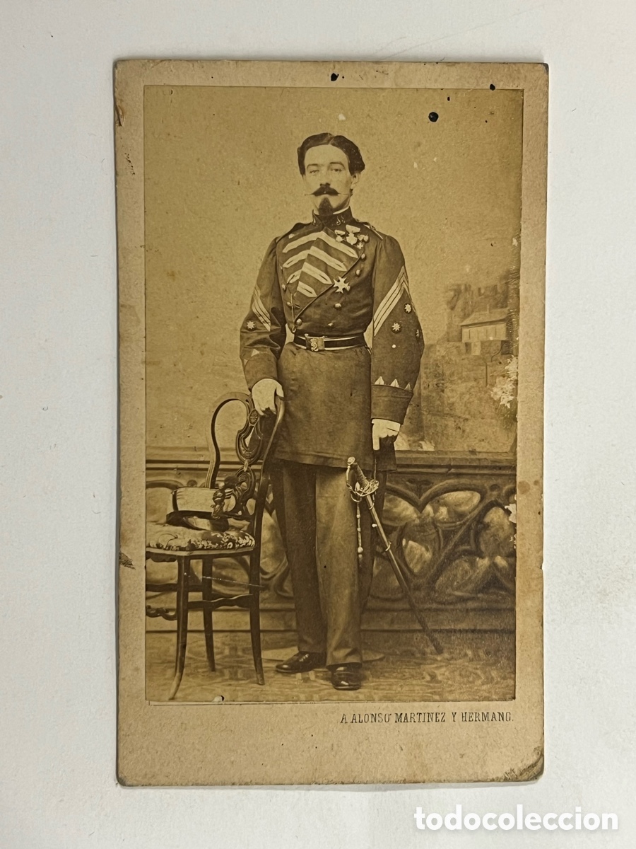 Fotograf&iacute;a antigua: CDV.. CORONEL DE ULTRAMAR.. Guerras de Manila, Cuba, Puerto Rico&hellip; (h.1870?) A. Alonso Martinez