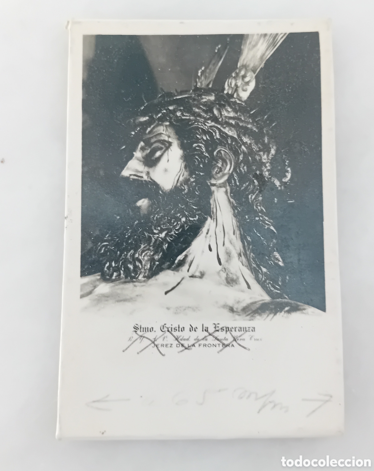 Fotograf&iacute;a antigua: sant&iacute;simo cristo de la esperanza jerez CDV