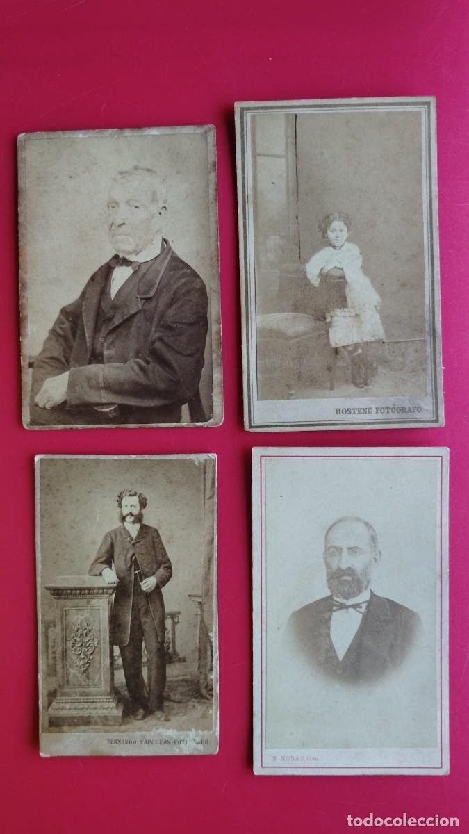 Fotograf&iacute;a antigua: JUAN D'AVICCE.-HOSTENC.-FERNANDO NAPOLEON.-NARCISO NOBAS.-CARTES DE VISITE.-BARCELONA.-SIGLO XIX.