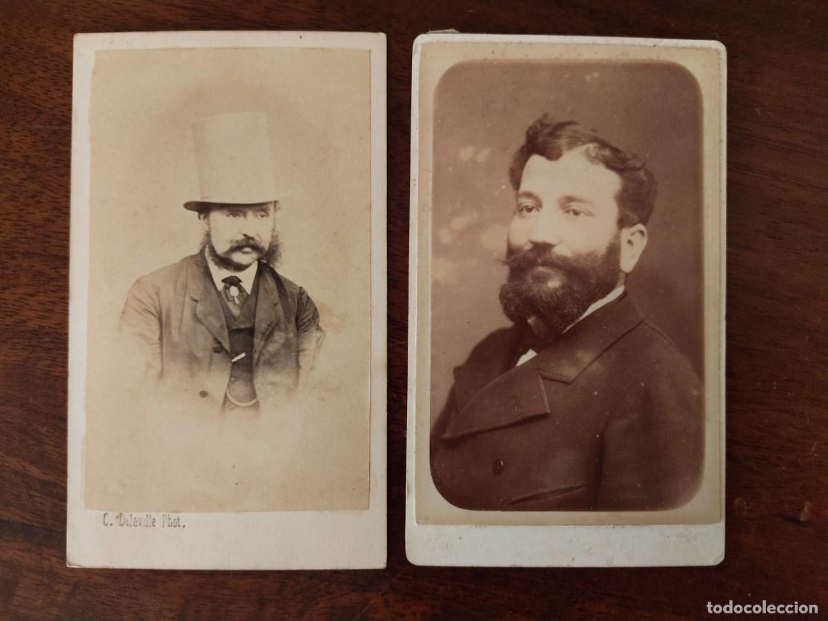 Antique Photography: Pareja de CDV caballeros. Ver fotos.
