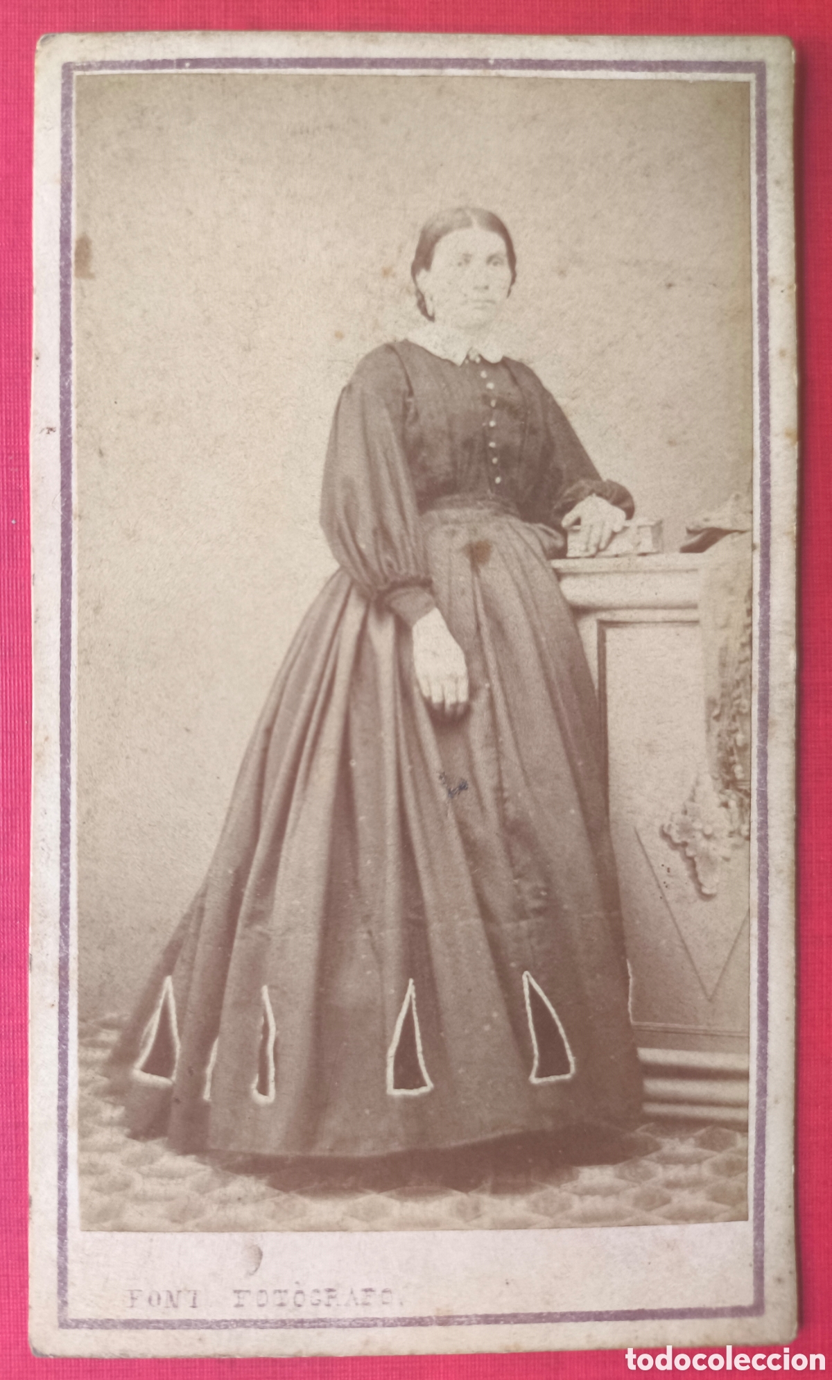 Fotograf&iacute;a antigua: FOTOGRAF&Iacute;A CDV RETRATO DE ESTUDIO DAMA FOT&Oacute;GRAFO P. FONT C. 1900