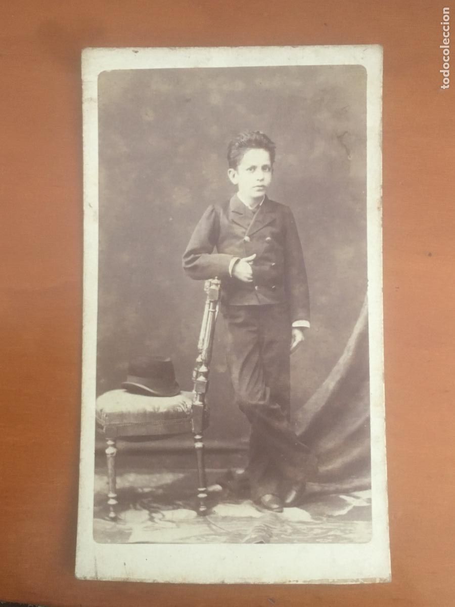 Fotograf&iacute;a antigua: fotografia antigua carta de visita CDV fotografo napoleon barcelona
