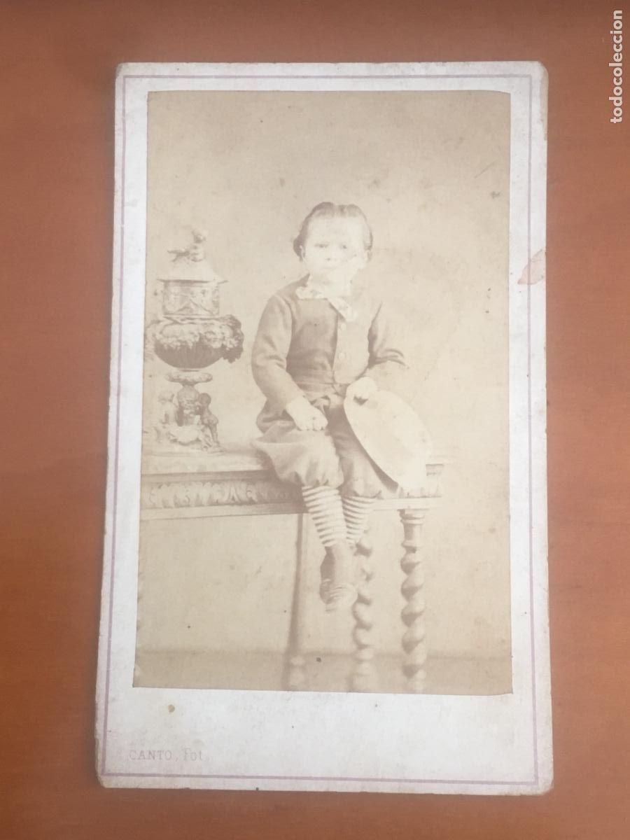 Fotograf&iacute;a antigua: fotografia antigua carta de visita CDV fotografo canto barcelona