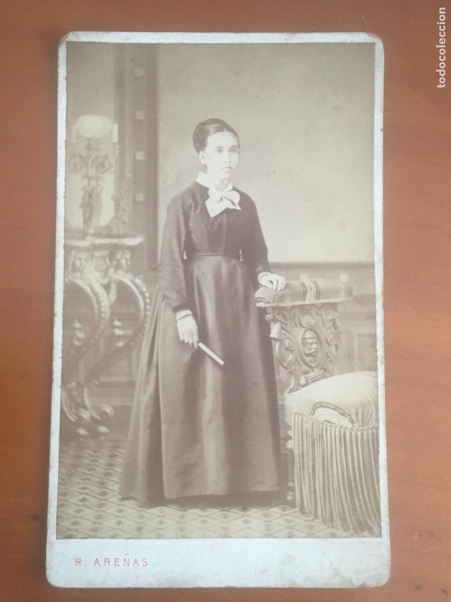 Fotograf&iacute;a antigua: fotografia antigua carta de visita CDV fotografo rafael are&ntilde;as barcelona
