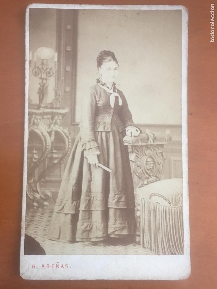 Fotograf&iacute;a antigua: fotografia antigua carta de visita CDV fotografo rafael are&ntilde;as barcelona