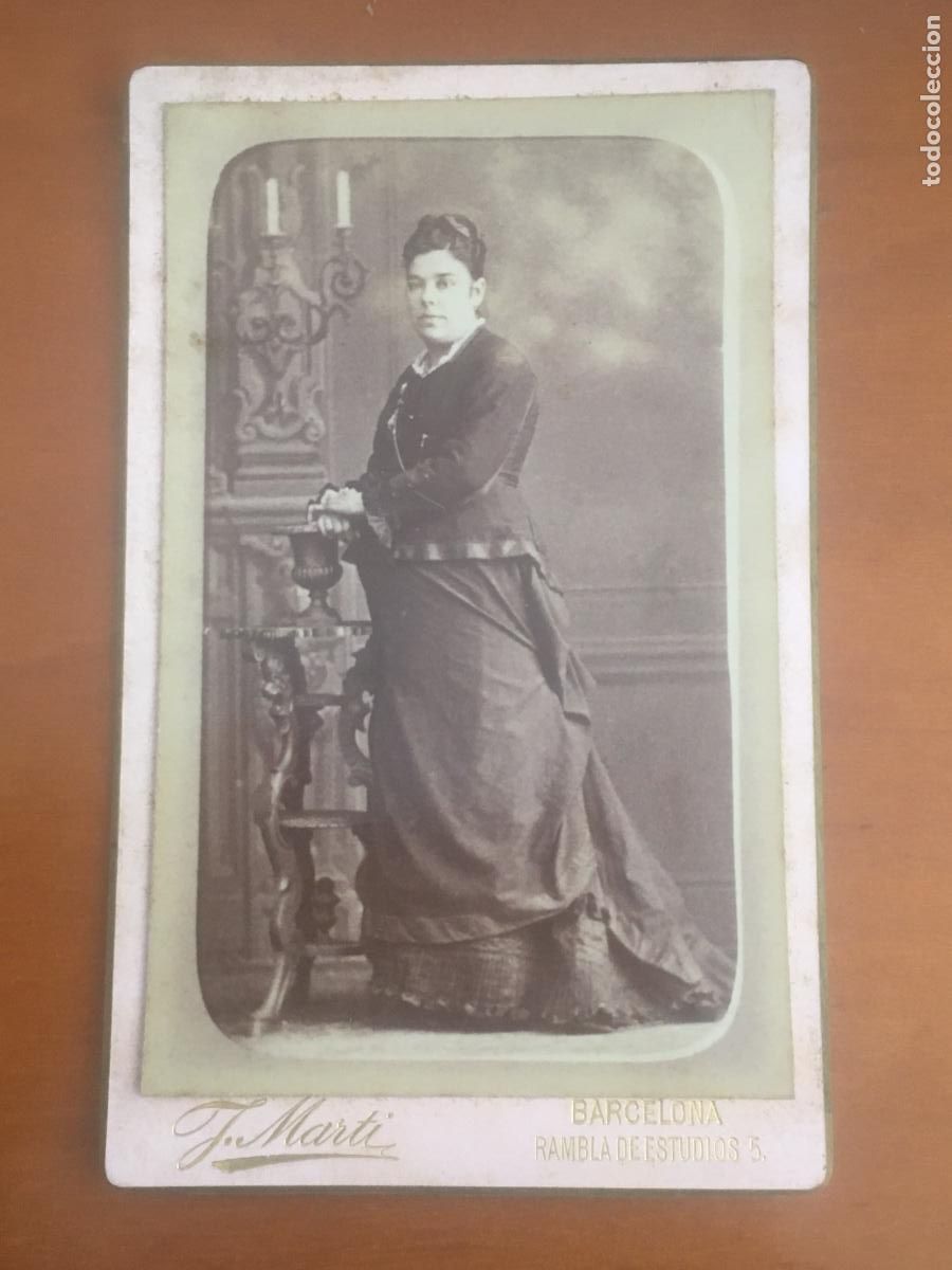 Fotograf&iacute;a antigua: fotografia antigua carta de visita CDV fotografo marti barcelona