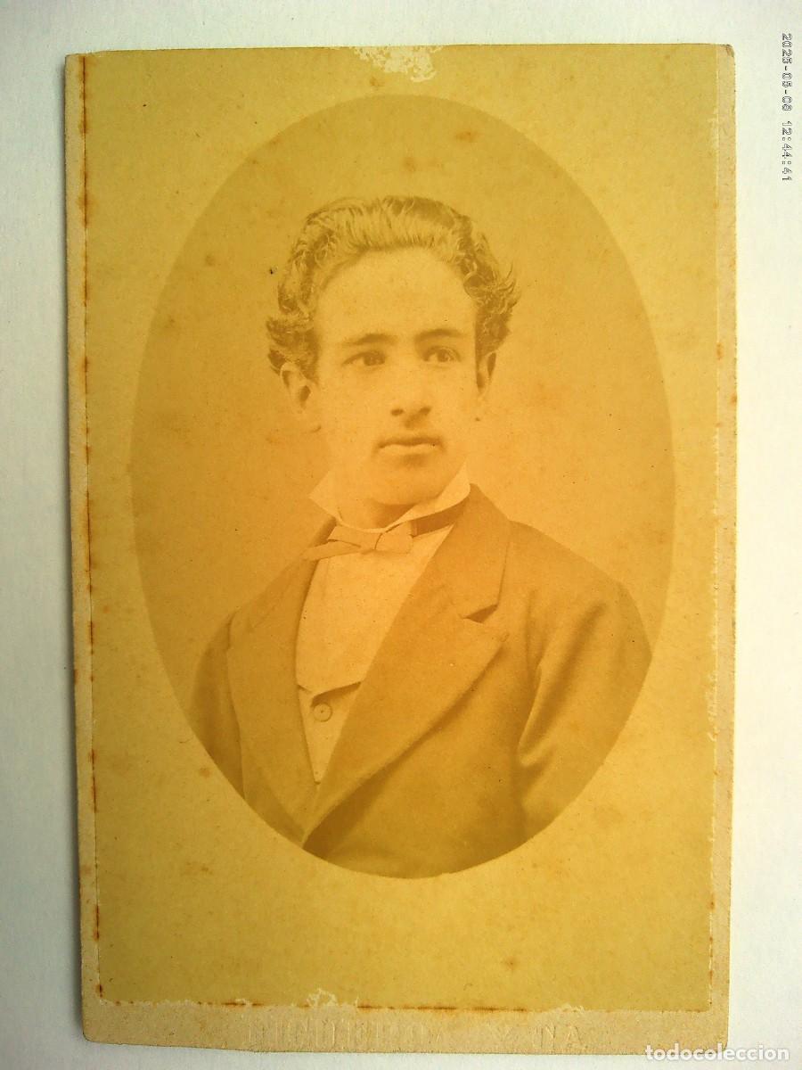 Fotograf&iacute;a antigua: BONITA CDV DE JOVEN ELEGANTE MEXICANO DEL SIGLO XIX . MEXICO 1875