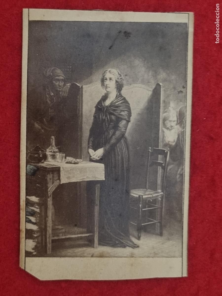 Fotograf&iacute;a antigua: FOTOGRAFIA TARJETA CARTA DE VISITA FOTO SIGLO XIX REINA MARIA ANTONIETA ORIGINAL TV2805