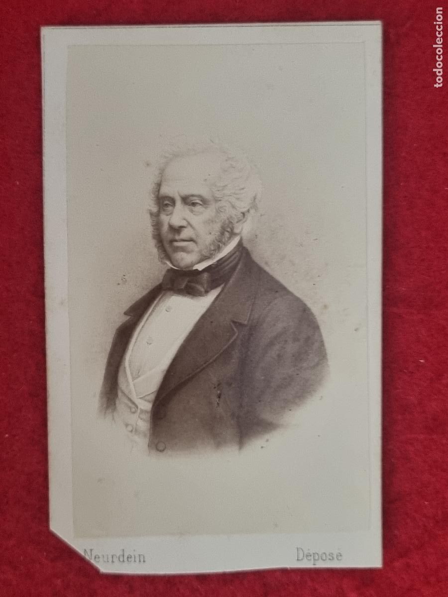 Fotografia antiga: FOTOGRAFIA TARJETA CARTA DE VISITA FOTO NEURDEIN LORD PALMERSTON ORIGINAL TV2821