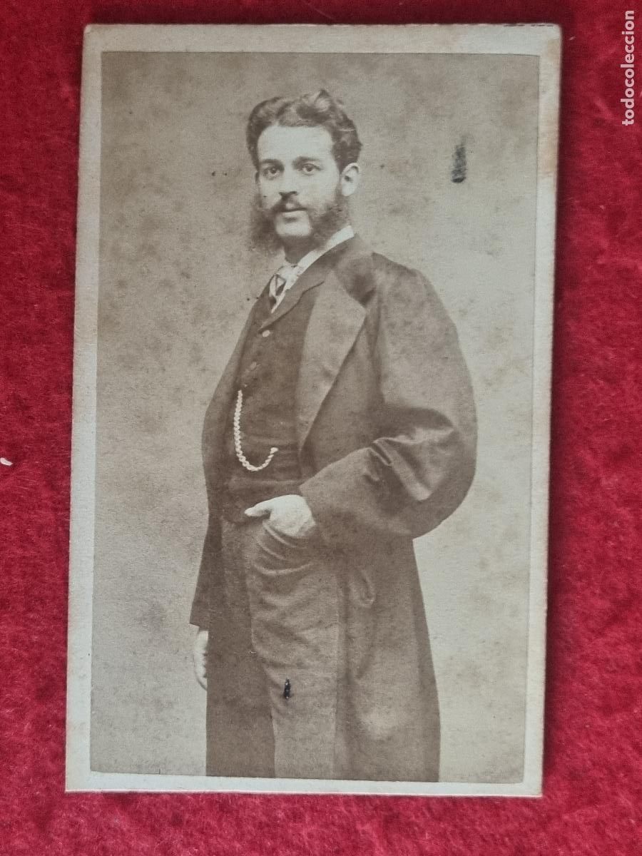 Photographie ancienne: FOTOGRAFIA TARJETA CARTA DE VISITA FOTO CARJAT FRANCIA CABALLERO ORIGINAL TV2837