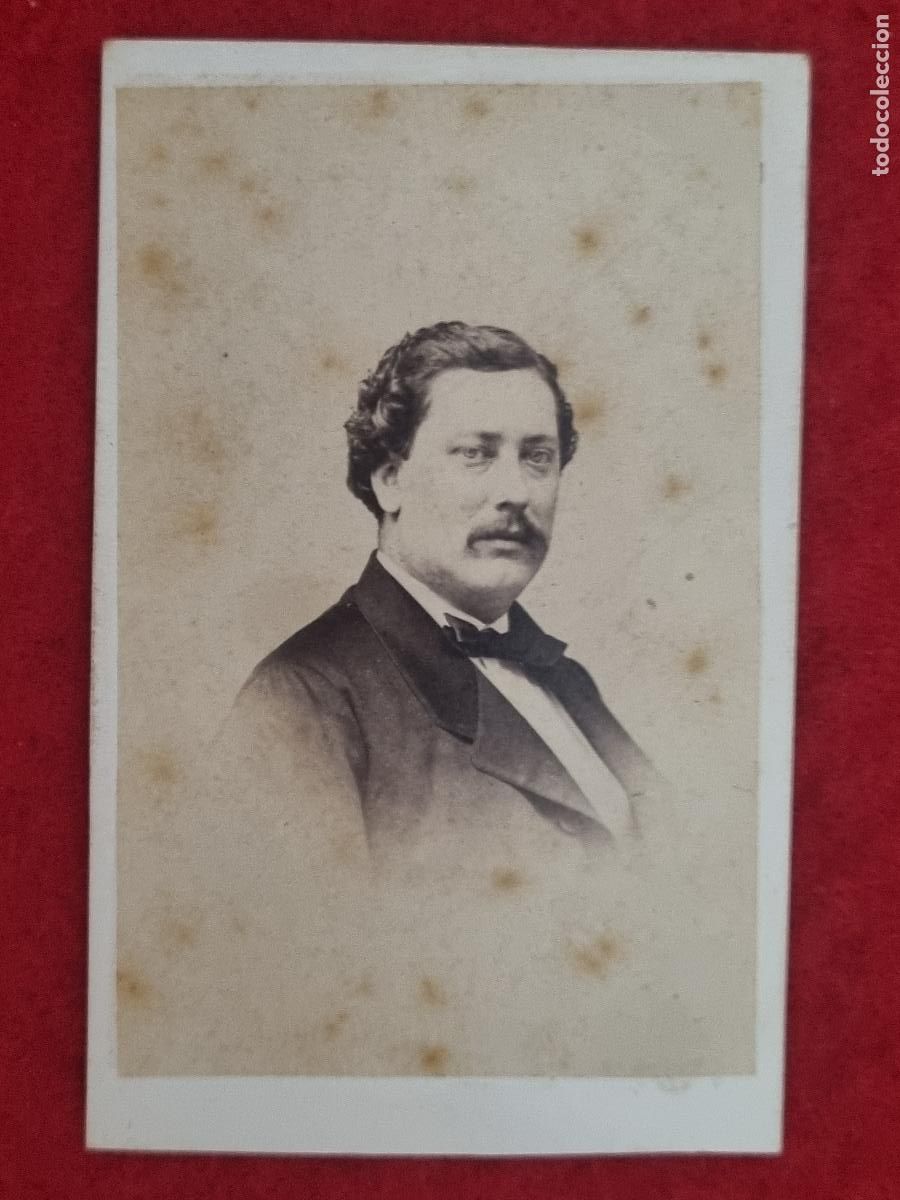 Photographie ancienne: FOTOGRAFIA TARJETA CARTA DE VISITA FOTO SIGLO XIX LUDOVISI Y SU SE&Ntilde;ORA VALENCIA ORIGINAL TV2844