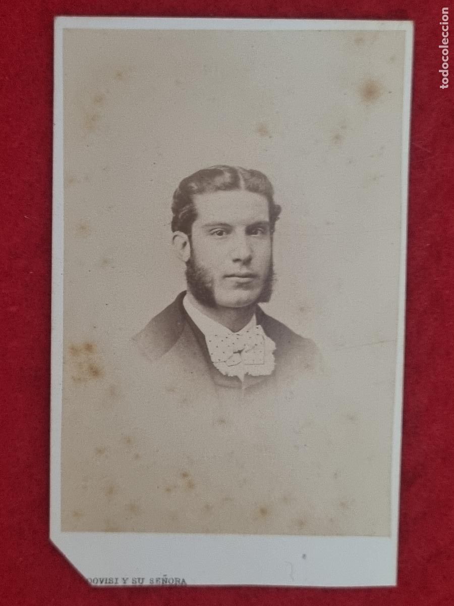 Photographie ancienne: FOTOGRAFIA TARJETA CARTA DE VISITA FOTO SIGLO XIX LUDOVISI Y SU SE&Ntilde;ORA VALENCIA ORIGINAL TV2845