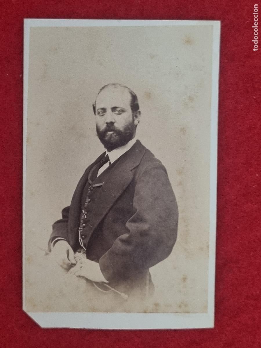 Photographie ancienne: FOTOGRAFIA TARJETA CARTA DE VISITA FOTO SIGLO XIX LUDOVISI Y SU SE&Ntilde;ORA VALENCIA ORIGINAL TV2847