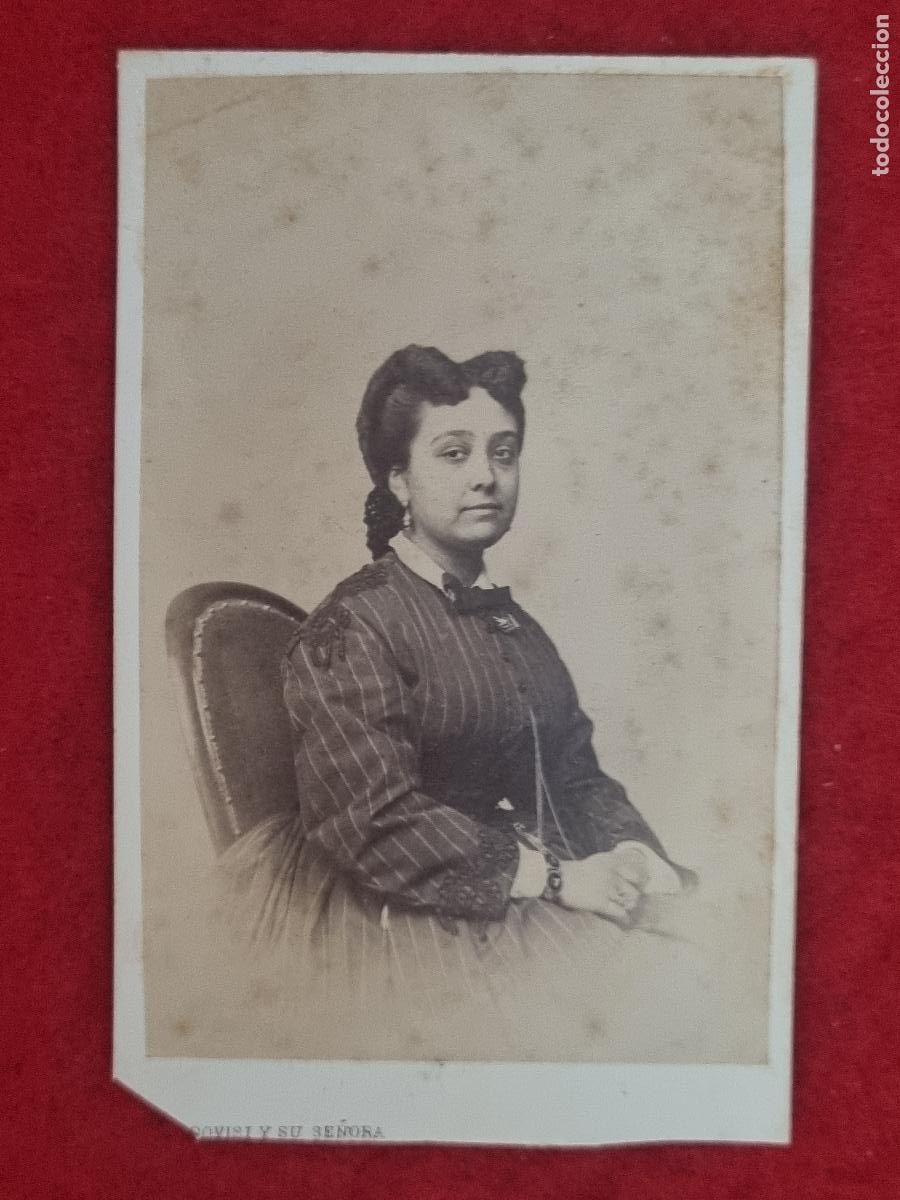 Photographie ancienne: FOTOGRAFIA TARJETA CARTA DE VISITA FOTO SIGLO XIX LUDOVISI Y SU SE&Ntilde;ORA VALENCIA ORIGINAL TV2854