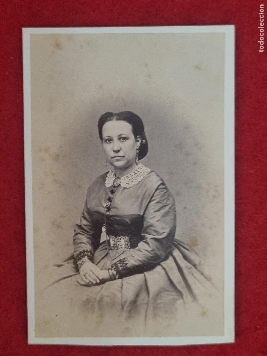 Photographie ancienne: FOTOGRAFIA TARJETA CARTA DE VISITA FOTO SIGLO XIX LUDOVISI Y SU SE&Ntilde;ORA VALENCIA ORIGINAL TV2855