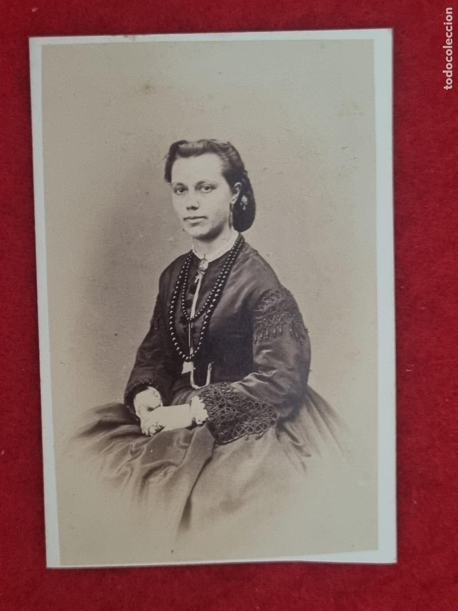 Photographie ancienne: FOTOGRAFIA TARJETA CARTA DE VISITA FOTO SIGLO XIX LUDOVISI Y SU SE&Ntilde;ORA VALENCIA ORIGINAL TV2856