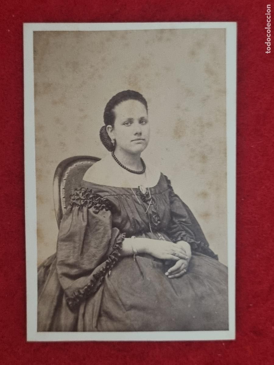 Photographie ancienne: FOTOGRAFIA TARJETA CARTA DE VISITA FOTO SIGLO XIX LUDOVISI Y SU SE&Ntilde;ORA VALENCIA ORIGINAL TV2857