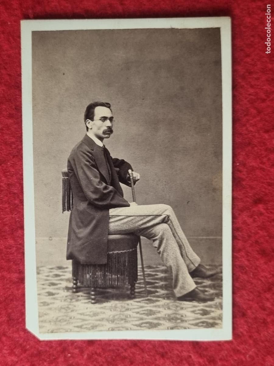 Fotograf&iacute;a antigua: FOTOGRAFIA TARJETA CARTA DE VISITA FOTO SIGLO XIX ANTONIO GARCIA VALENCIA ORIGINAL TV2872