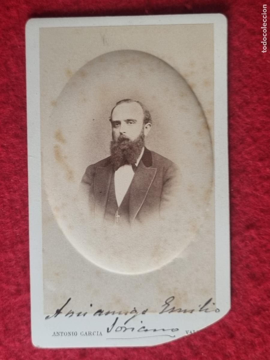 Fotograf&iacute;a antigua: FOTOGRAFIA TARJETA CARTA DE VISITA FOTO SIGLO XIX ANTONIO GARCIA VALENCIA ORIGINAL TV2873