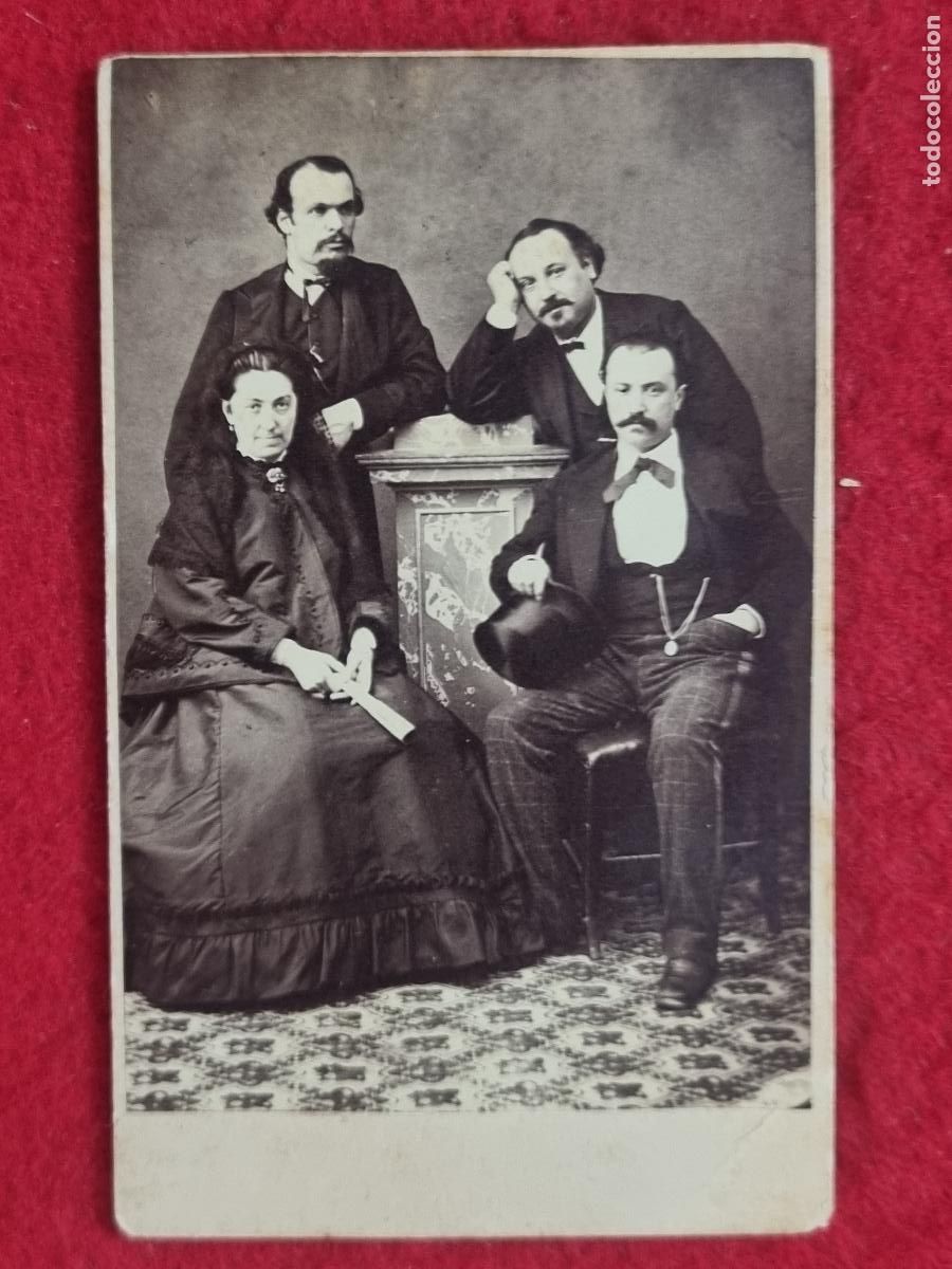Fotograf&iacute;a antigua: FOTOGRAFIA TARJETA CARTA DE VISITA FOTO SIGLO XIX FARVARO HERMANOS VALENCIA GRUPO ORIGINAL TV2891