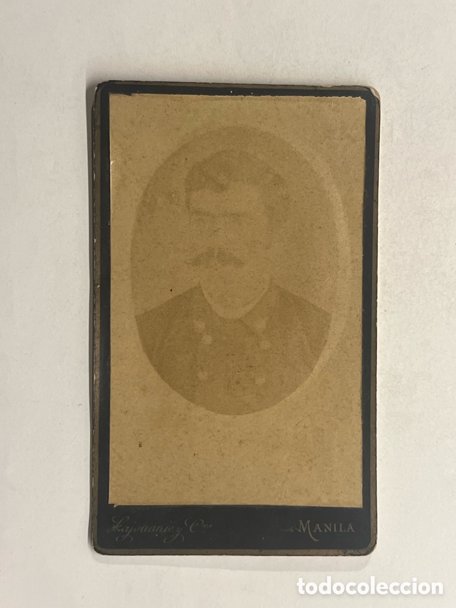 Fotograf&iacute;a antigua: MANILA. CDV. Fotograf&iacute;a Parisiense Lajonanie y Cia.. Militar, el joven de Cadiz (fin siglo XIX)