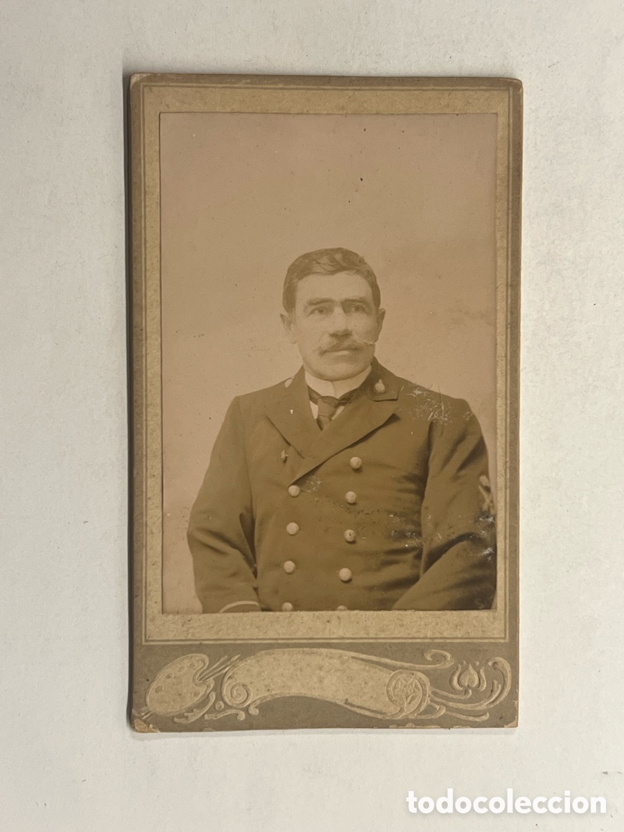 Fotograf&iacute;a antigua: CDV. MILITAR DE LA ARMADA , OFICIAL DE LA MARINA (fin Siglo XIX)