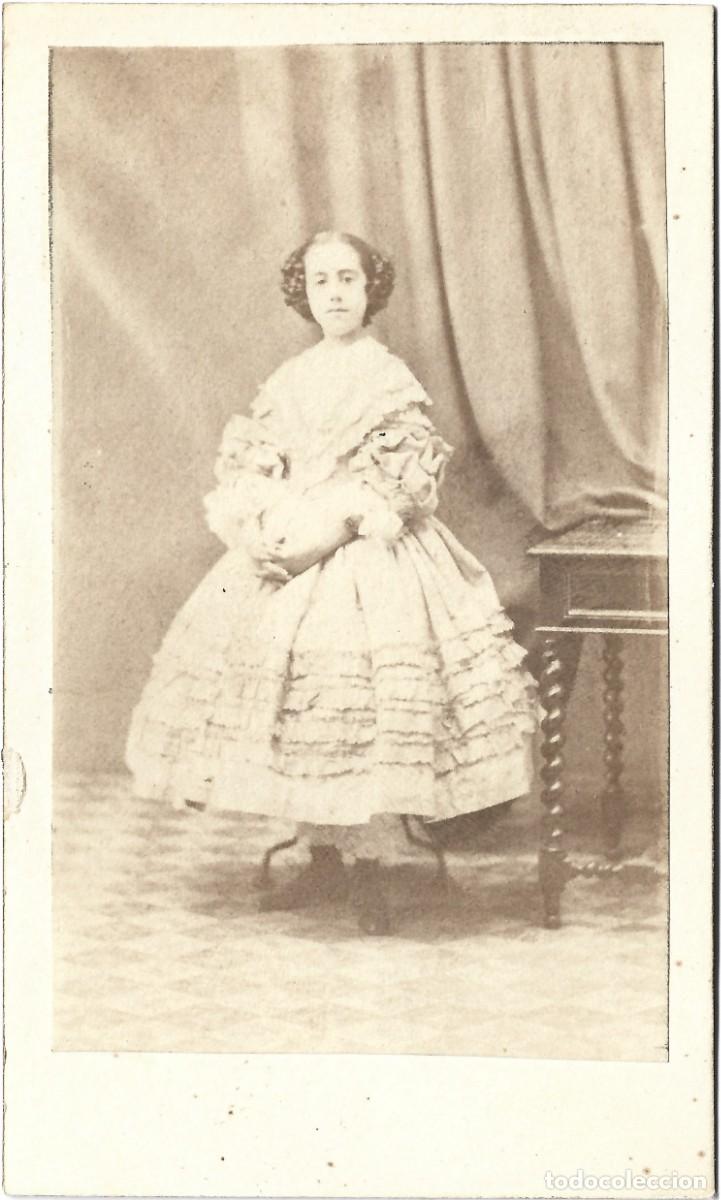 Fotograf&iacute;a antigua: 1861ca CDV Carte de visite fotograf&iacute;a alb&uacute;mina Jos&eacute; Mart&iacute;nez Sanchez, Madrid (su primer per&iacute;odo)
