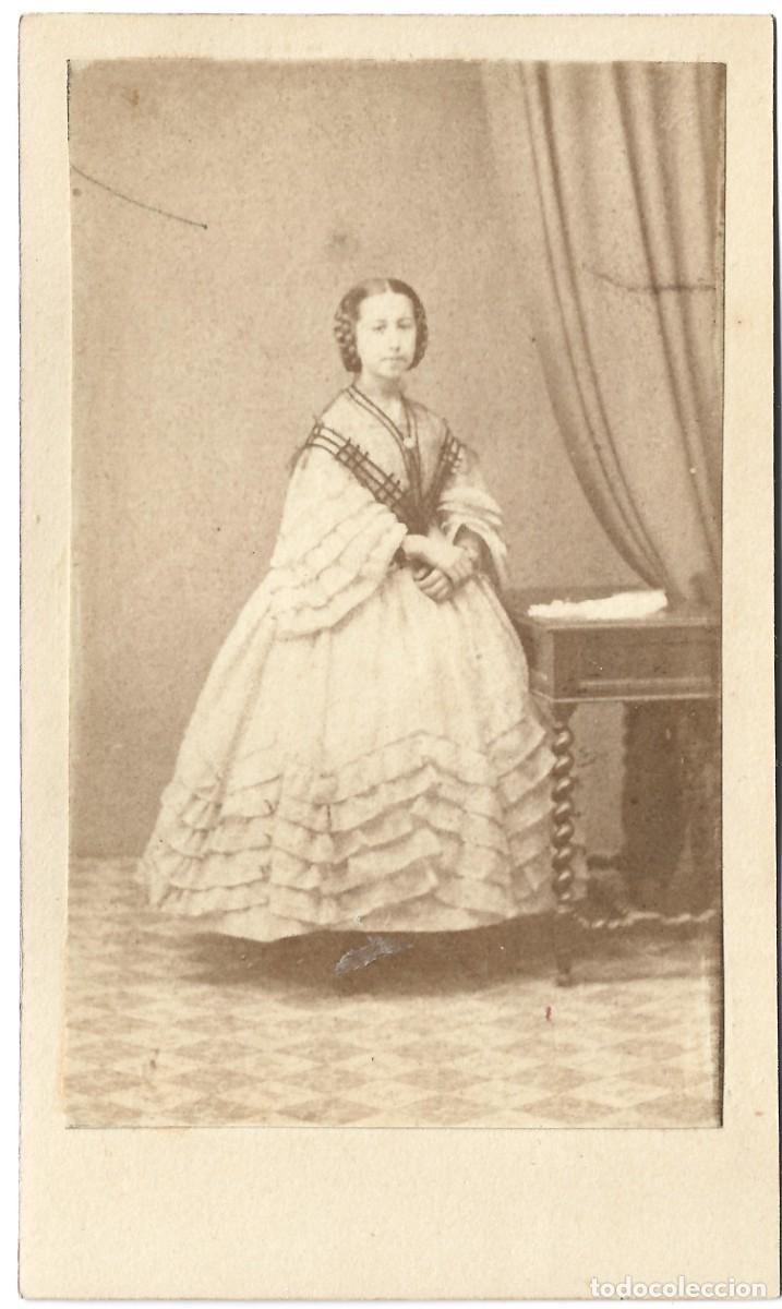 Fotograf&iacute;a antigua: 1861ca CDV Carte de visite fotograf&iacute;a alb&uacute;mina Jos&eacute; Mart&iacute;nez Sanchez, Madrid (su primer per&iacute;odo)