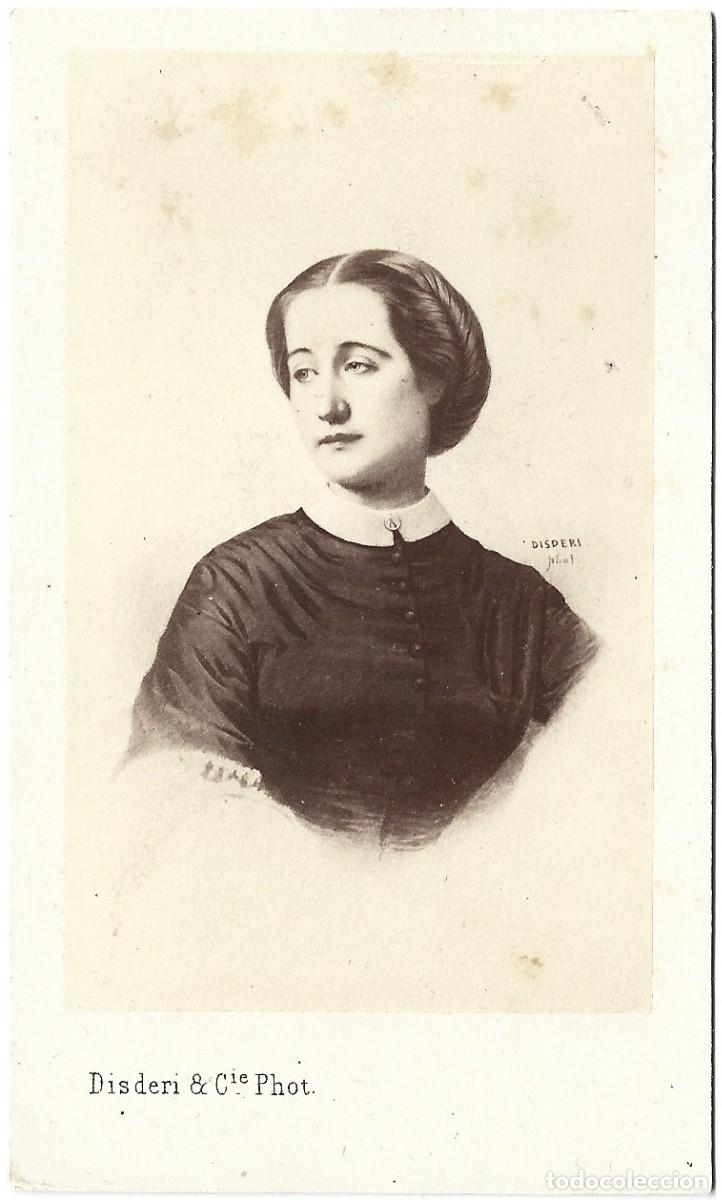 Fotograf&iacute;a antigua: 1859ca CDV Carte de visite Emperatriz Eugenia de Montijo DISDERI