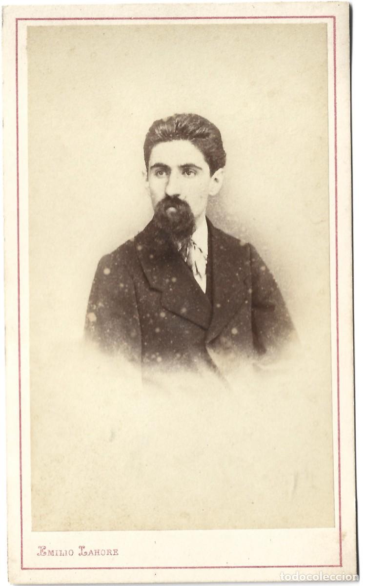 Fotograf&iacute;a antigua: 1867-72 CDV Carte de Visite retrato Argentina fot&oacute;grafo Emilio Lahore Buenos Aires LEER