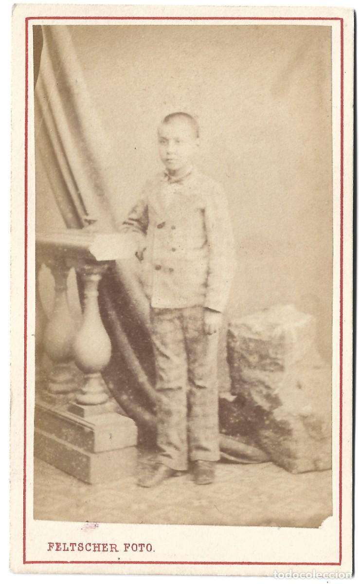Fotograf&iacute;a antigua: 1867-72 CDV Carte de Visite retrato Argentina fot&oacute;grafo Carlos Feltscher Buenos Aires
