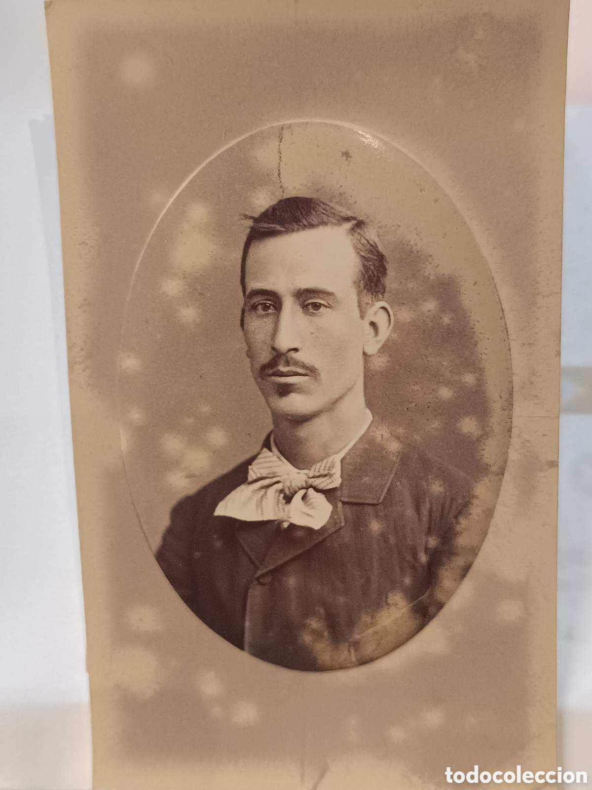 Fotograf&iacute;a antigua: FOTOGRAF&Iacute;A ANTIGUA CDV EN RELIEVE ANTONIO GARC&Iacute;A PERIS, VALENCIA. RETRATO DEDICADO ca. 1875