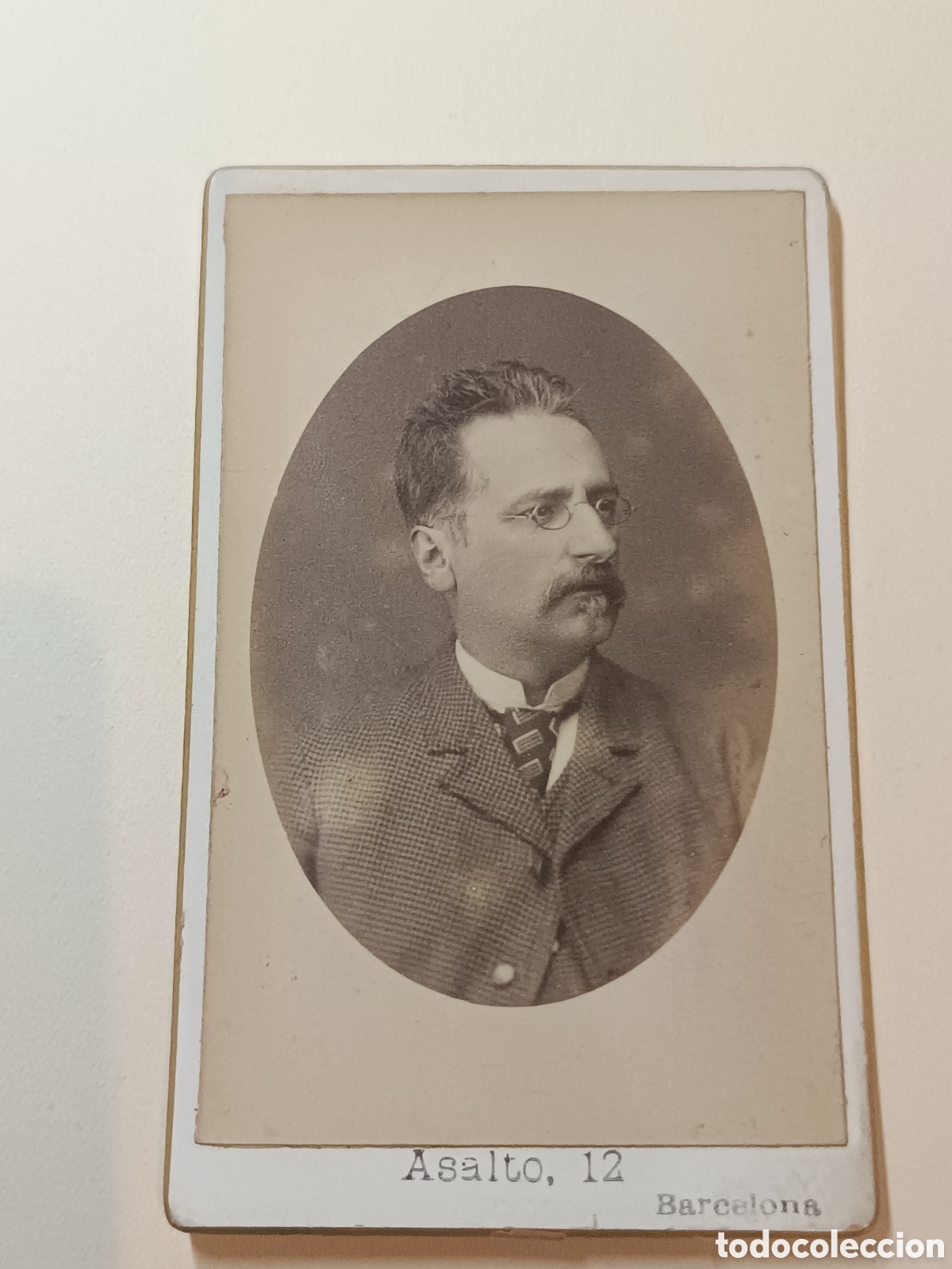 Fotograf&iacute;a antigua: FOTOGRAFIA ANTIGUA CARTE VISITE RETRATO MASCULINO BARCELONA ASALTO 12 S. XIX (Ignacio Roig?)