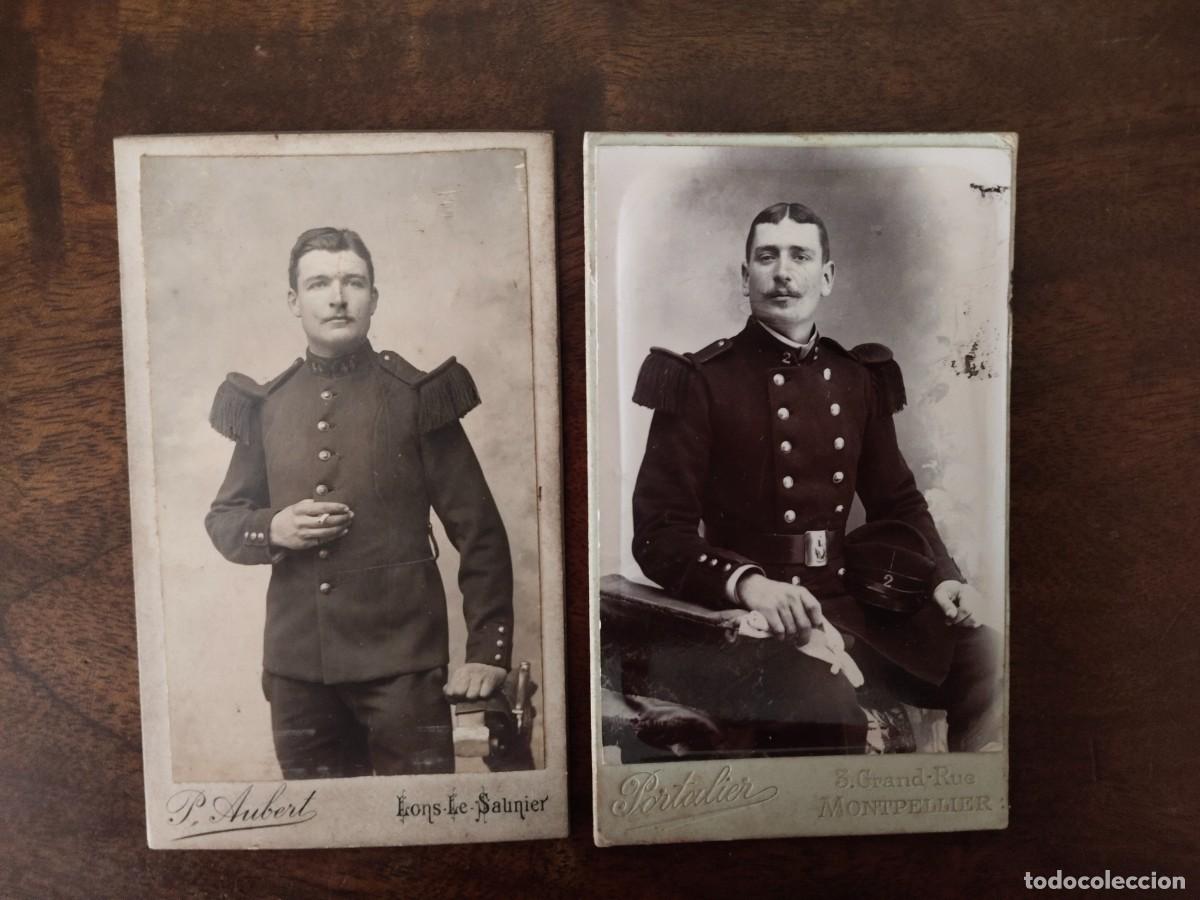 Fotograf&iacute;a antigua: 2 CDV SOLDADO FRANC&Eacute;S PRIMERA GUERRA MUNDIAL. ORIGINALES.
