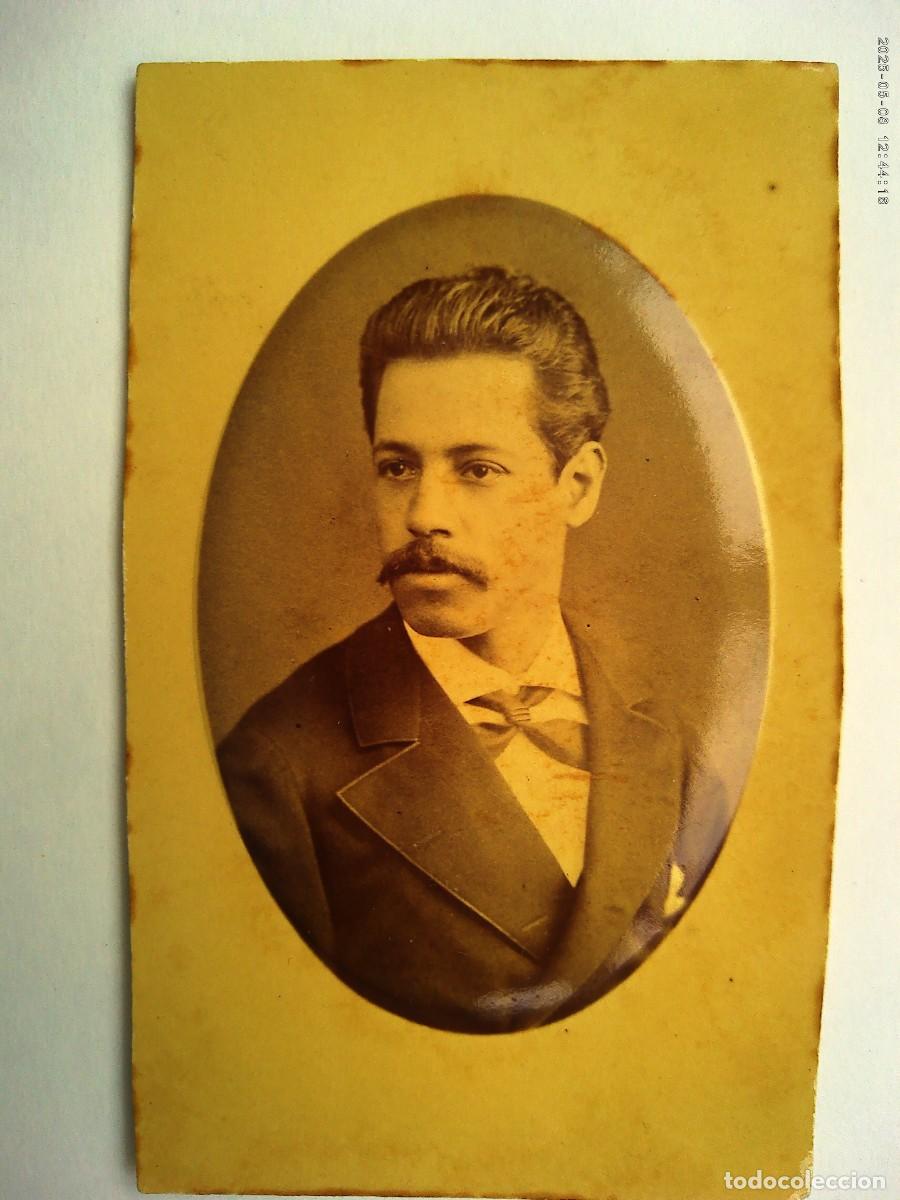 Fotograf&iacute;a antigua: BONITA CDV DE JOVEN ELEGANTE MEXICANO , SIGLO XIX . DE SCIANDRA Y MAYA , MEXICO