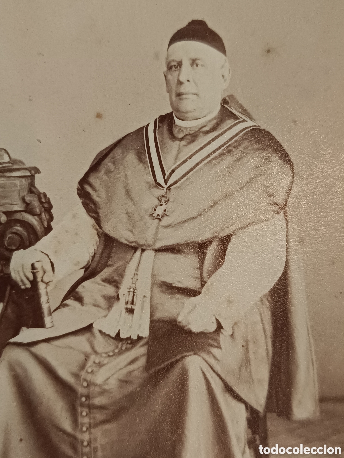 Fotograf&iacute;a antigua: FOTOGRAF&Iacute;A CDV CARTE DE VISITE DE ALTO ECLESI&Aacute;STICO JOAQU&Iacute;N MASAGER GERONA, ca. 1870