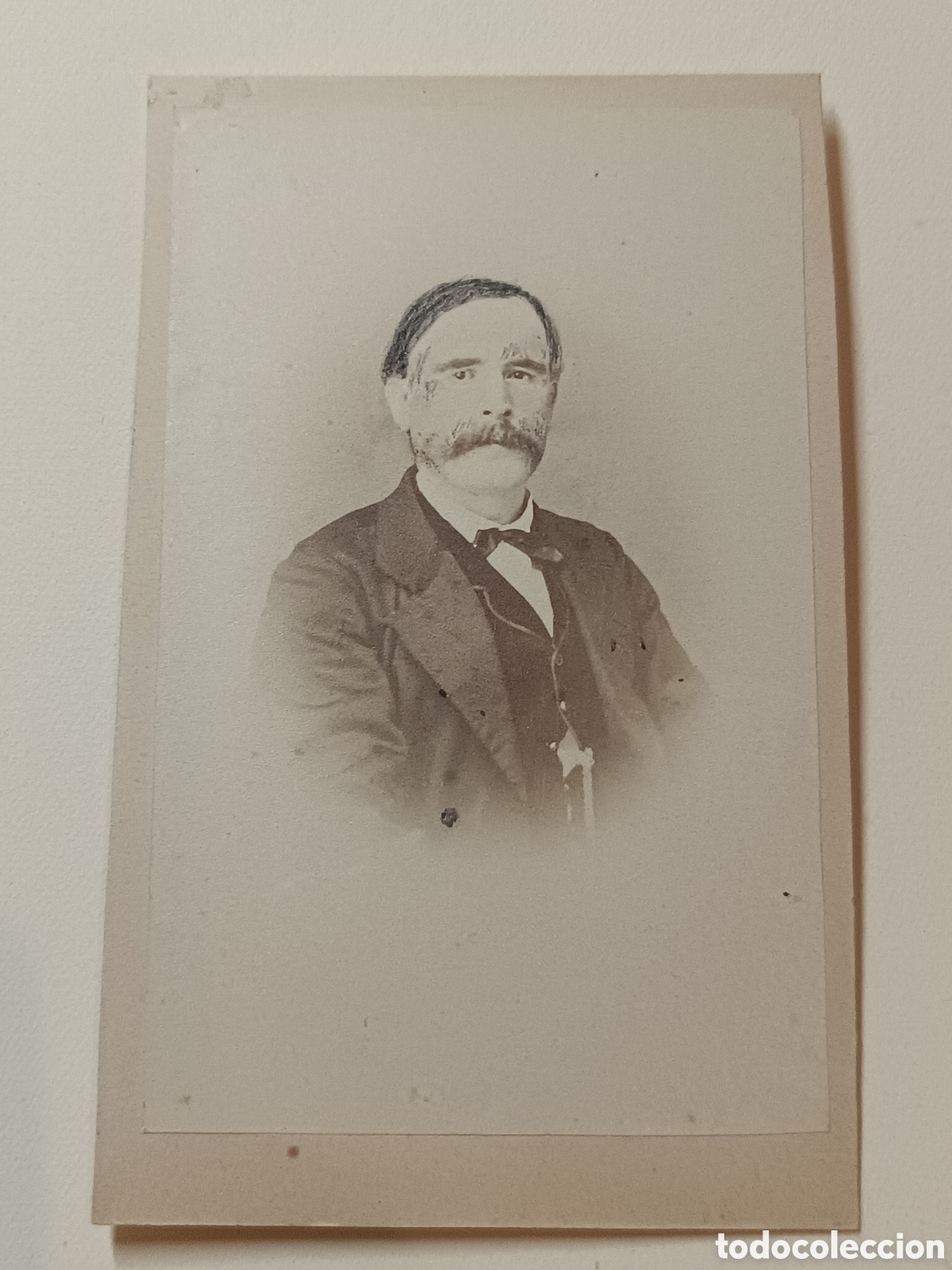 Fotograf&iacute;a antigua: FOTOGRAF&Iacute;A CDV CARTE VISITE RETRATO CABALLERO GER&Oacute;NIMO POMATA ALICANTE SIGLO XIX.