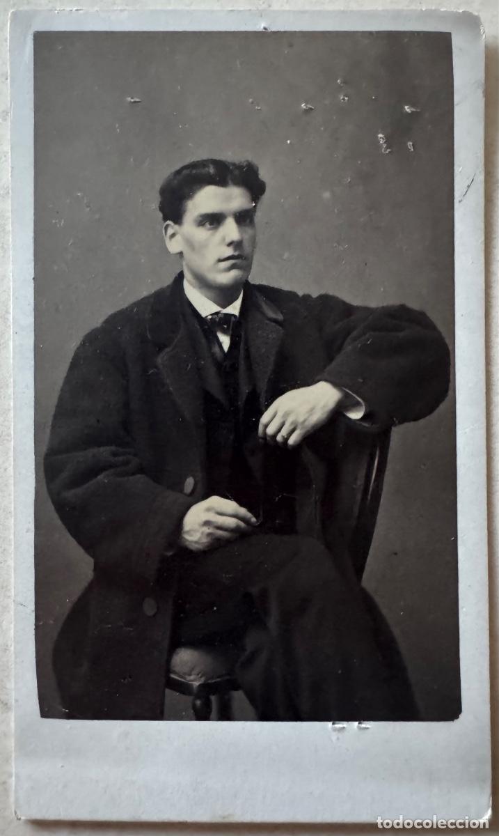 Fotograf&iacute;a antigua: FOTOGRAF&Iacute;A DE CABALLERO - CARTE DE VISITE - FOT&Oacute;GRAFOS L&Oacute;PEZ Y PERROCHON - HORTALEZA 42 MADRID