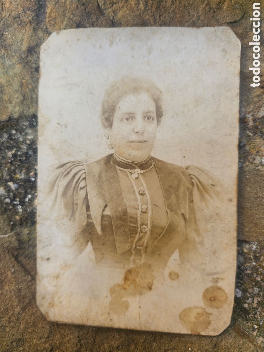 Fotograf&iacute;a antigua: Fotograf&iacute;a Antigua &Eacute;poca Carte de Visite CDV - Retrato Mujer - Taller P. Coromina BCN 1880s 1900s