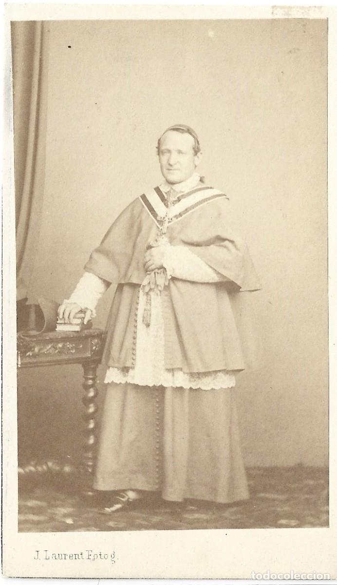 Antique Photography: 1863ca. CDV Carte de visite retrato Jean Laurent Madrid Miembro del prelado espa&ntilde;ol