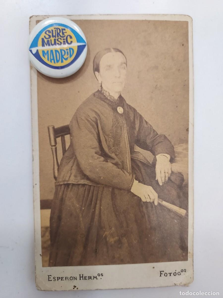 Fotograf&iacute;a antigua: FOTOGRAFIA GALERIA PORTATIL ESPERON HERMANOS FOTOGRAFOS. CARTE DE VISITE. MUJER. 6X10,5. SIGLO XIX.
