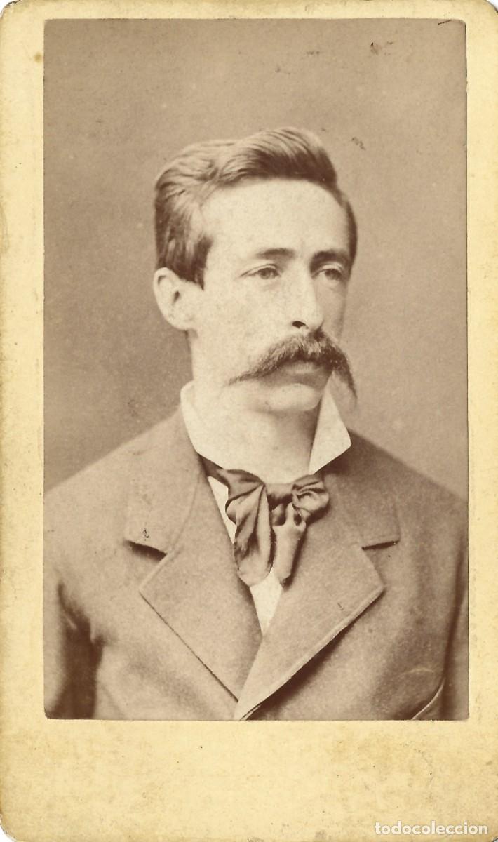 Fotograf&iacute;a antigua: 1876-1879 CDV carte de visite retrato caballero Bischoff y Spencer Valpara&iacute;so, Chile LEER DESCRIP